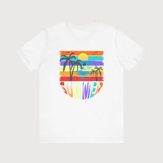 Summer | Sunset & Palm Trees | T-Shirt