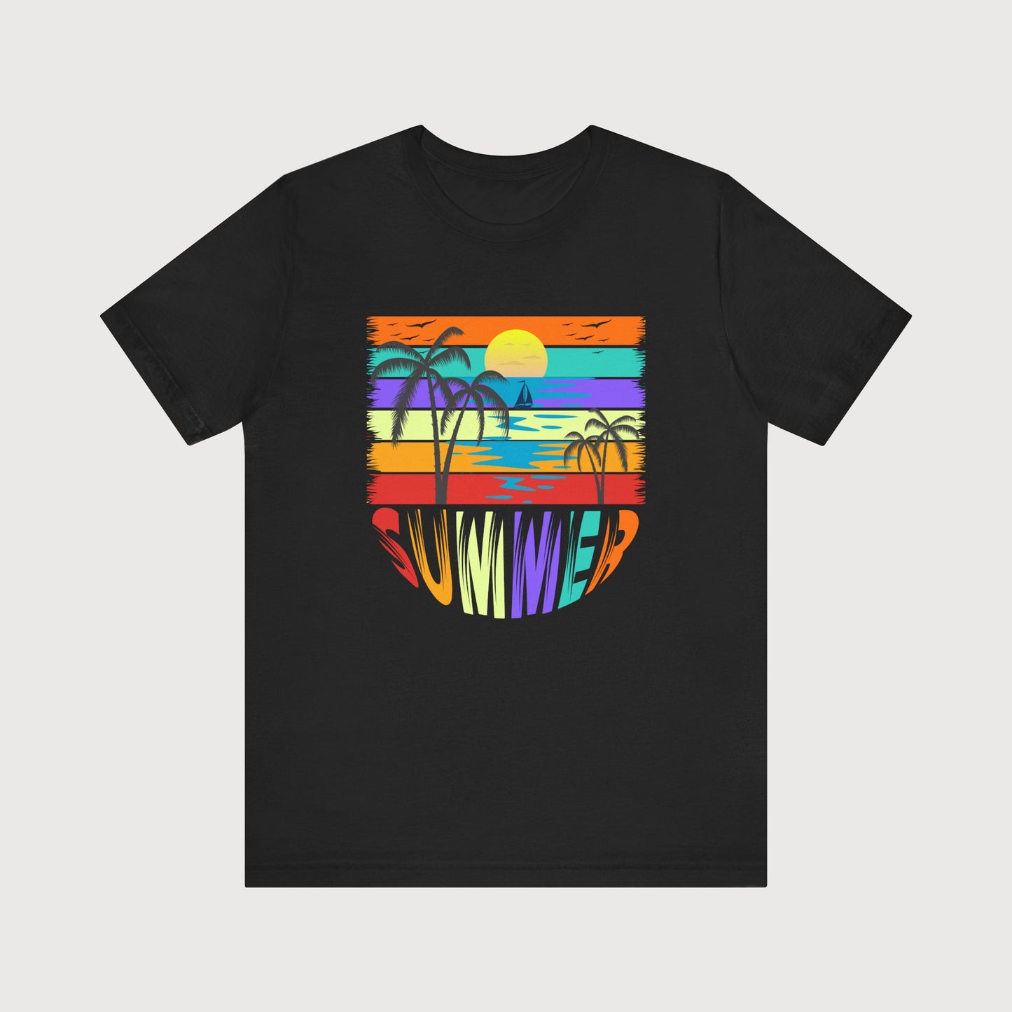 Summer | Sunset & Palm Trees | T-Shirt